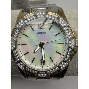 Guess U10583L1 Ladies MOP Watch New Battery 37MM 6" Two Tone E29
